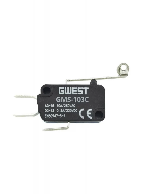 Gwest GMS - 103C 10 Amper Uzun Kollu Metal Makaralı Mikro Switch 100 Adet