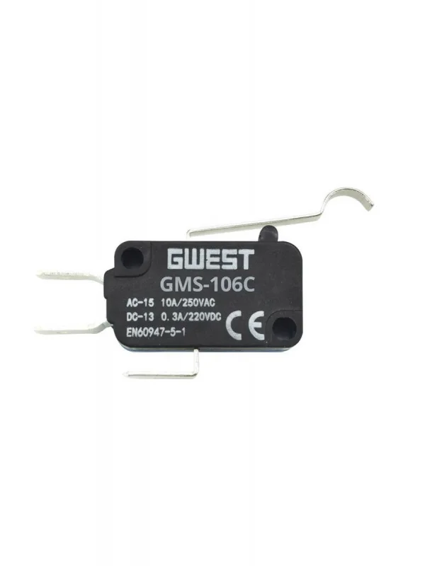 Gwest GMS - 106C 10 Amper Kıvrık Kollu Mikro Switch 100 Adet
