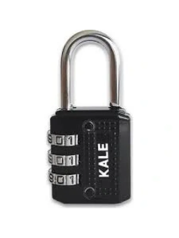 KALE ŞİFRELİ ASMA KİLİT SİYAH 3 BASAMAKLI