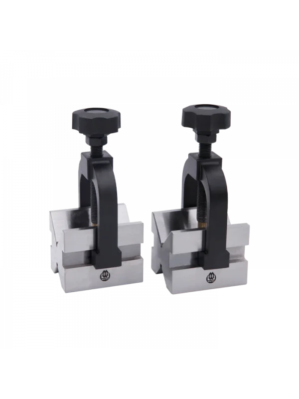 Kelepçeli V-Blok Seti - Karbon Çeliği