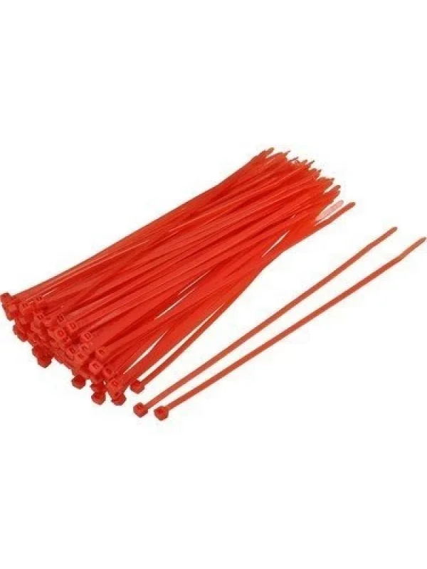 Kırmızı Kablo Bağları 100 Adet