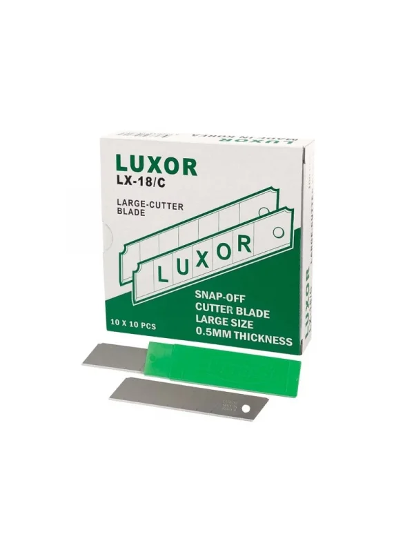 Luxor LX-18/C Kırımsız Maket Bıçağı Yedeği Geniş 10 Adet