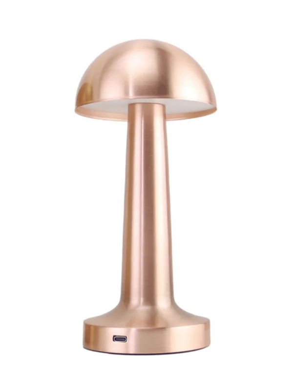 Mantar Masa Lambası Metal Şarjlı Rose