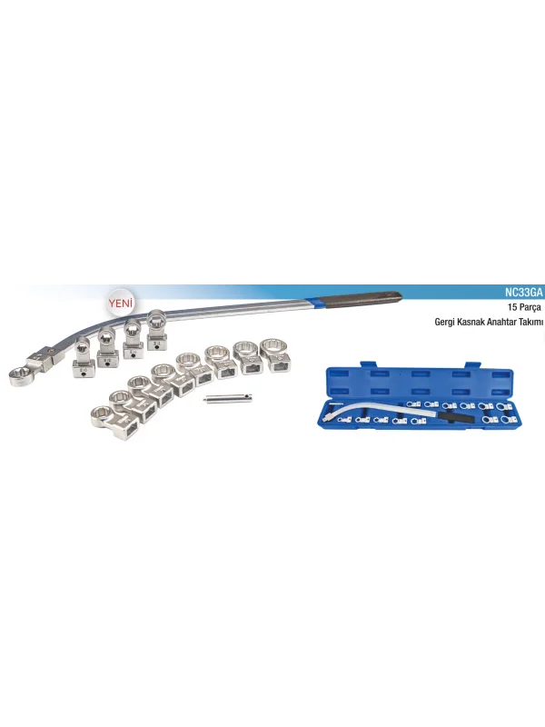 Hepsicinde 15 Parça Gergi Kasnak Anahtar Takımı
