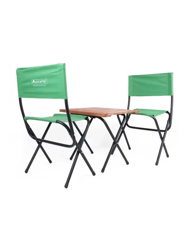 ORCAMP AHŞAP KAMP TABURELİ MASA SETİ OUT-2080