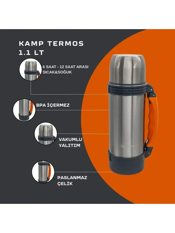 ROX CAMPING 1.1 LT KAMP TERMOS