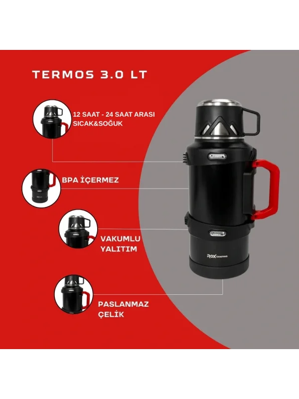 ROX CAMPING 3 LT KAMP TERMOS