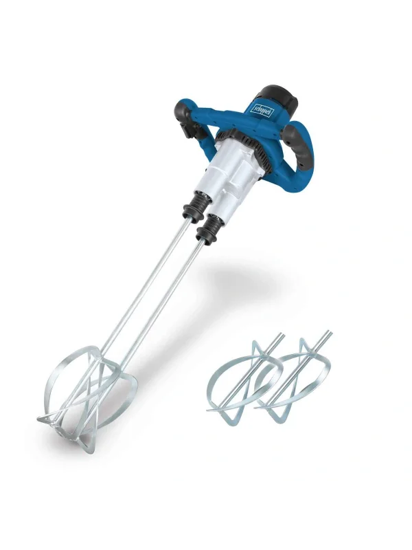 Scheppach PM1800D Boya ve Alçı Karıştırıcı – 1800 W, Çift Çırpıcı, 0–790 rpm