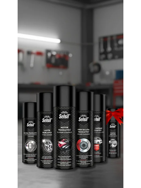 Selsil Araç Bakım Seti (6’lı) – Hediye Torpido Parlatıcı