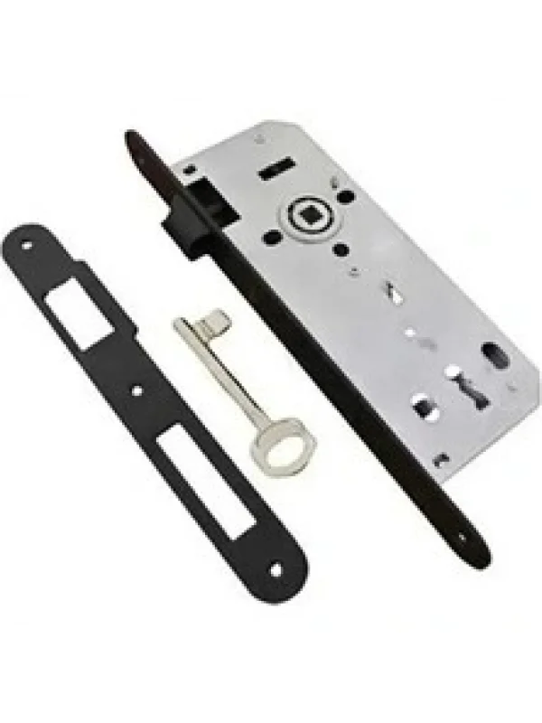 Silindirli Gömme Kapı Kilit (Neodyum+Neodyum Mıknatıslı) SİYAH (196mm AYNA) Y E N İ