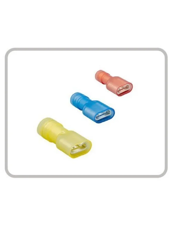 Tam İzoleli Polyamid Dişi Faston Tip Kablo Ucu 100 Adet