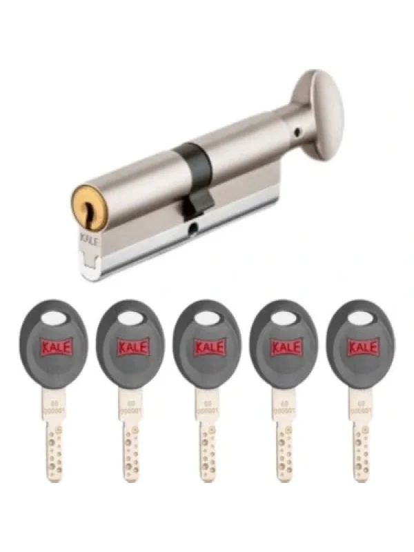 Tüpten Şifreli Mandallı Silindir - NİKEL (5 Anahtarlı)