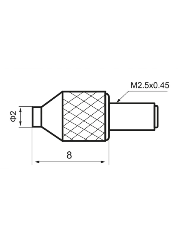 Çelik Düz Temas Ucu L8