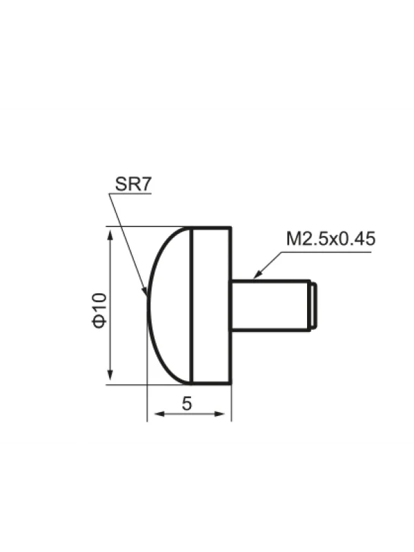 Çelik Küre Temas Ucu ø10