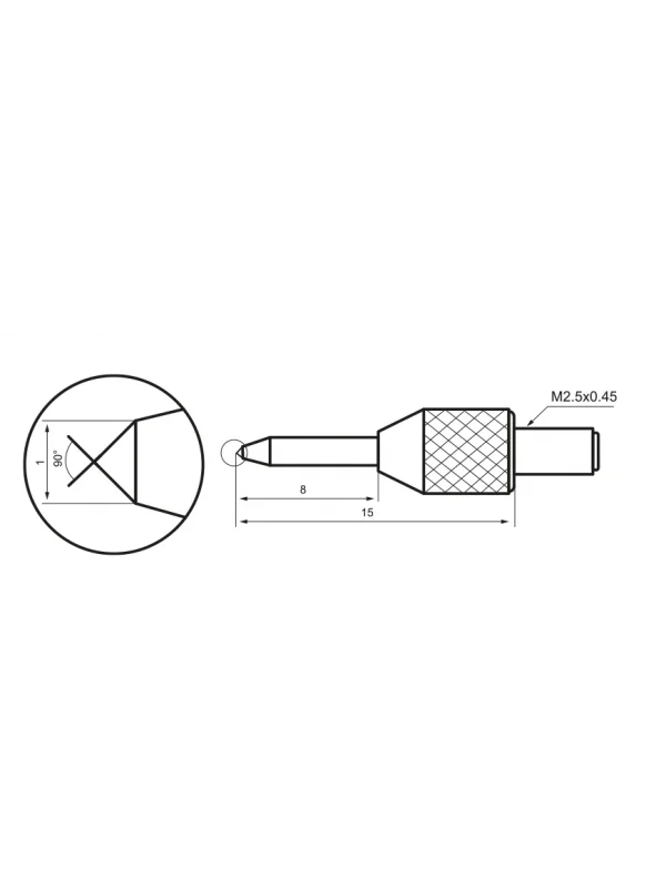 Çelik Konik Sivri Temas Ucu L15