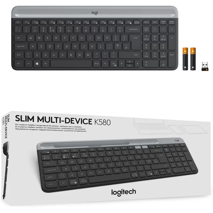 Logitech K580 Slim 920-010624 Siyah Q Kablosuz Bluetooth Klavye 920-010624 