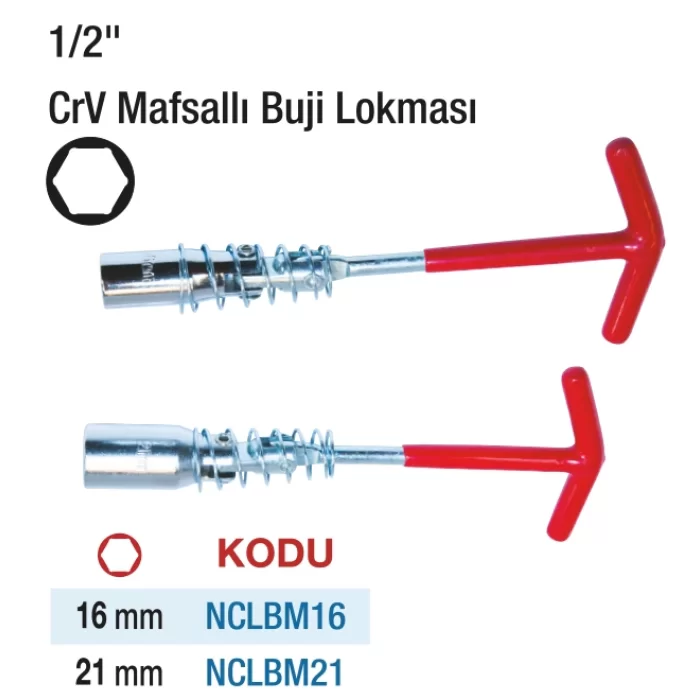 1/2 CrV Mafsallı Buji Lokması 10 Adet