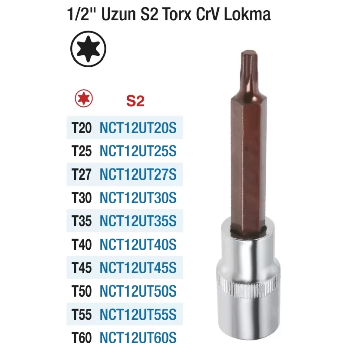 1/2 Torx CR-V S2 Uzun Lokma