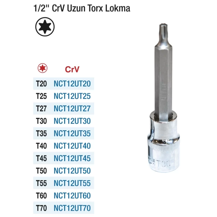 1/2 Torx CR-V Uzun Lokma