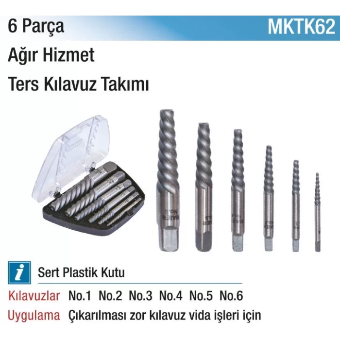 6 PARÇA AĞIR HİZMET TERS KILAVUZ TAKIMI (2 Adet)