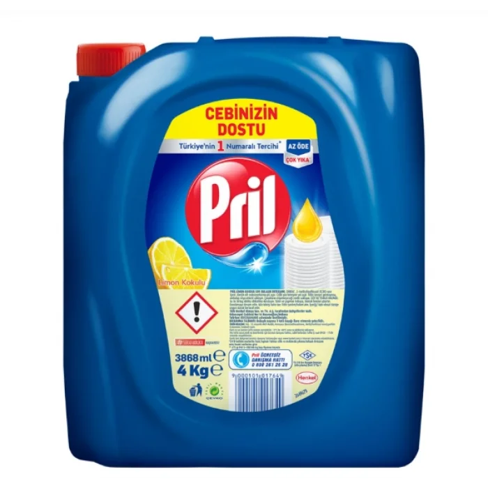 Pril Sıvı Bulaşık Deterjanı 4kg Limon