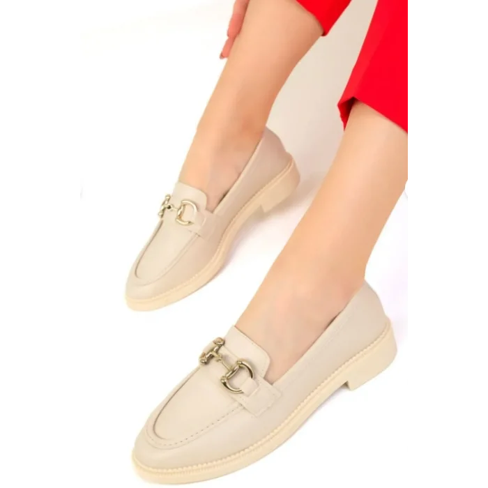 BEJ Kadın Loafer Ayakkabı