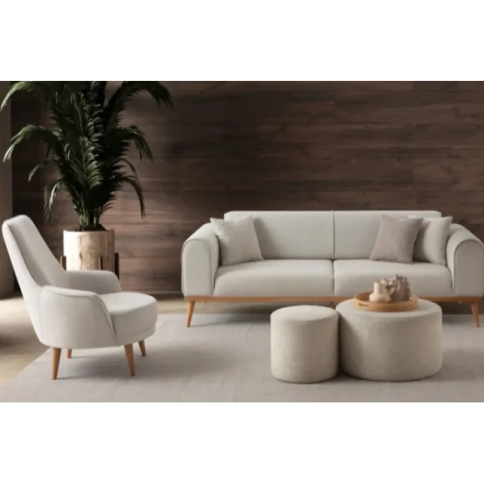 Rebul 3+1 Koltuk Takımı Bej Renk