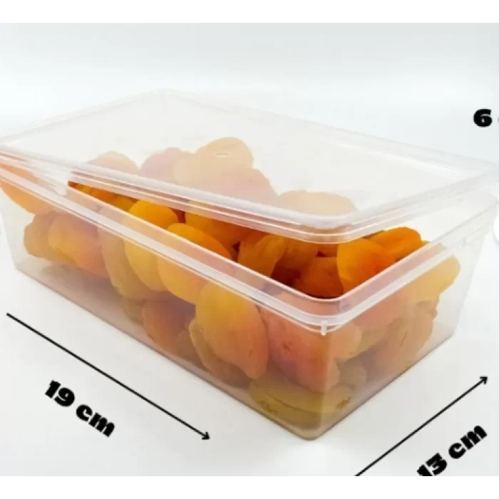 Plastik Saklama Kabı 1 Ltre 10 Adet Kendinden Kapaklı Dondurucu Kabı Hava Almaz 19x13x6 Cm