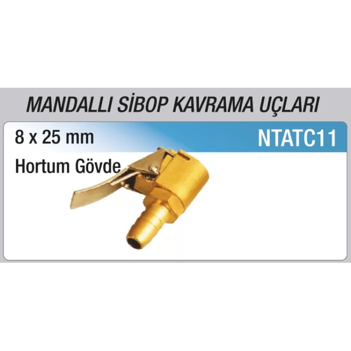 8 x 25 mm Hortum Gövde Mandallı Sibop Kavrama Ucu