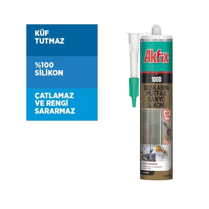 Akfix 100D Duşakabin Silikonu 280 ml