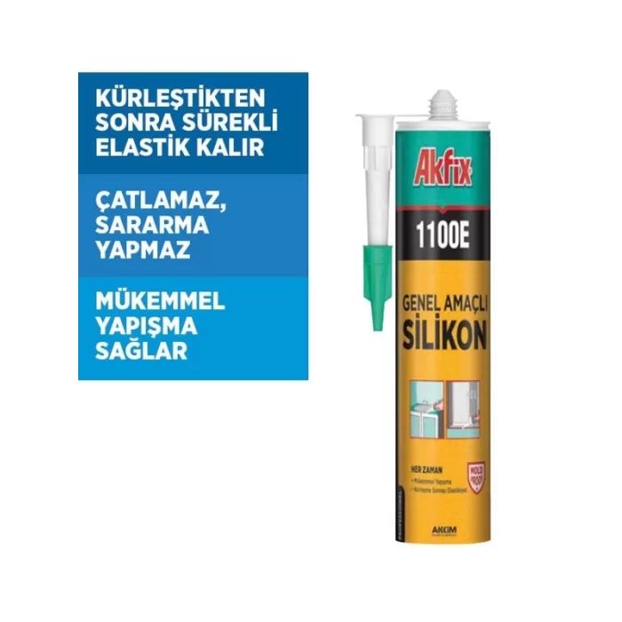 Akfix 1100E Genel Amaçlı Silikon 280 gr