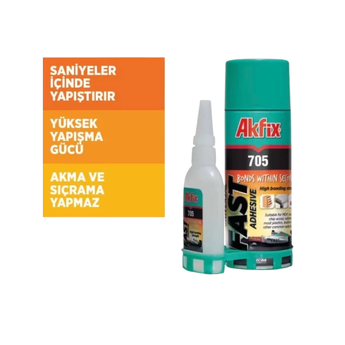 Akfix 705 Hızlı Yapıştırıcı 500 ml + 125 gr