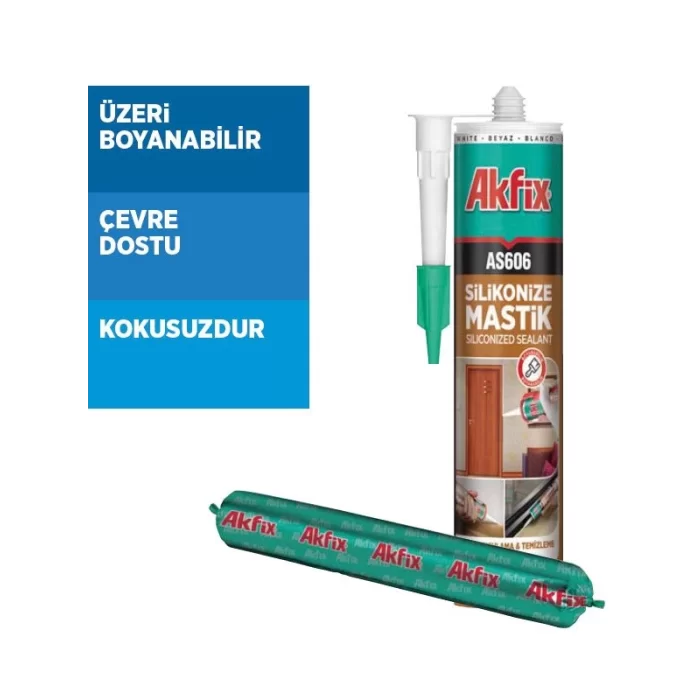 Akfix AS606 Silikonize Akrililik Mastik 500 gr