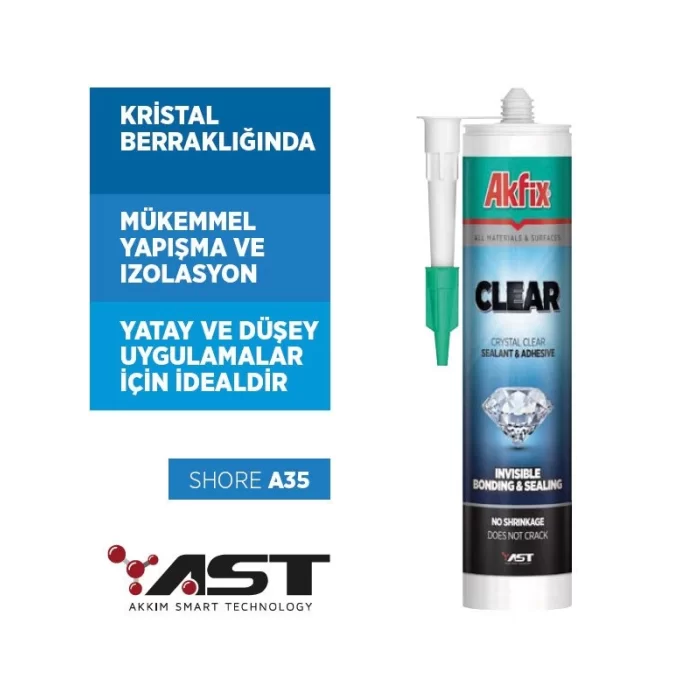 Akfix Clear Ast Polimer Şeffaf 290ml