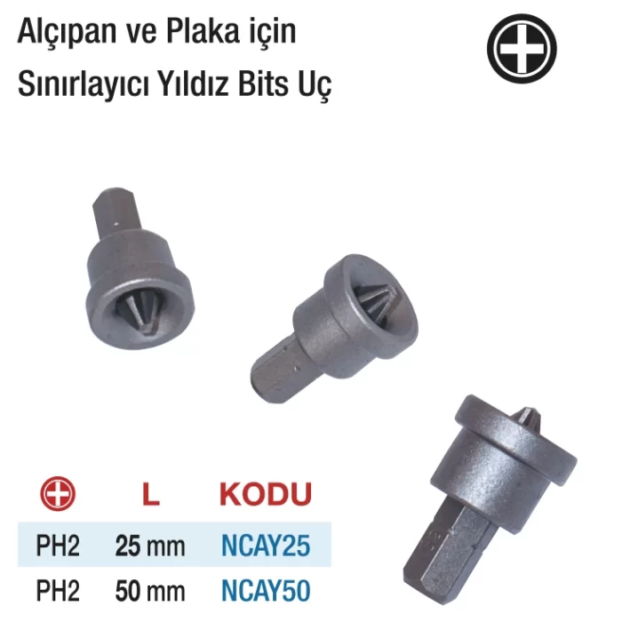 ALÇIPAN-PLAKA SINIRLAYICI YILDIZ BİTS UÇLAR