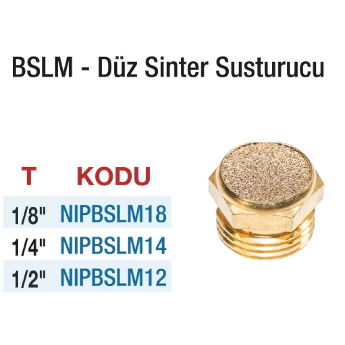 BSLM Düz Sinter Susturucu - 50 Adet