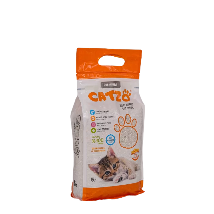 CATZO KEDİ KUMU *PORTAKAL KOKULU* BENTONİT 5LT.