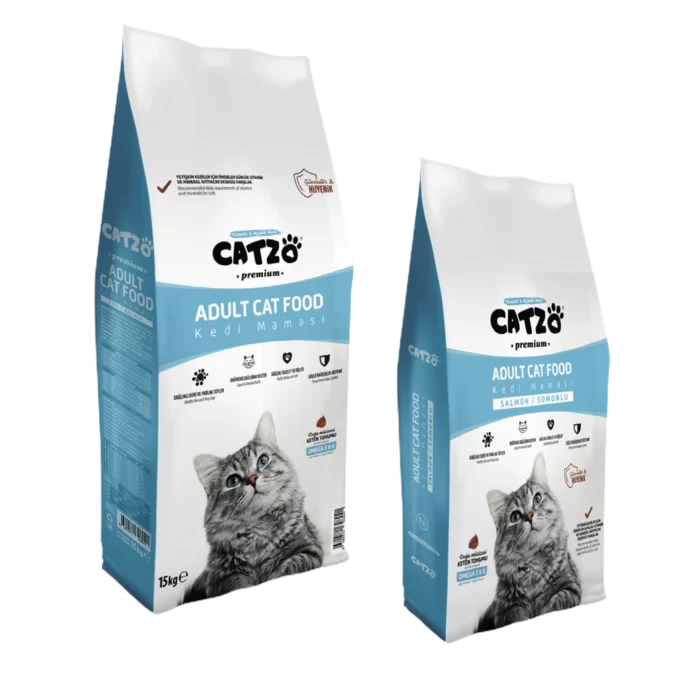 CATZO PREMİUM 1KG.KEDİ MAMASI -SOMONLU