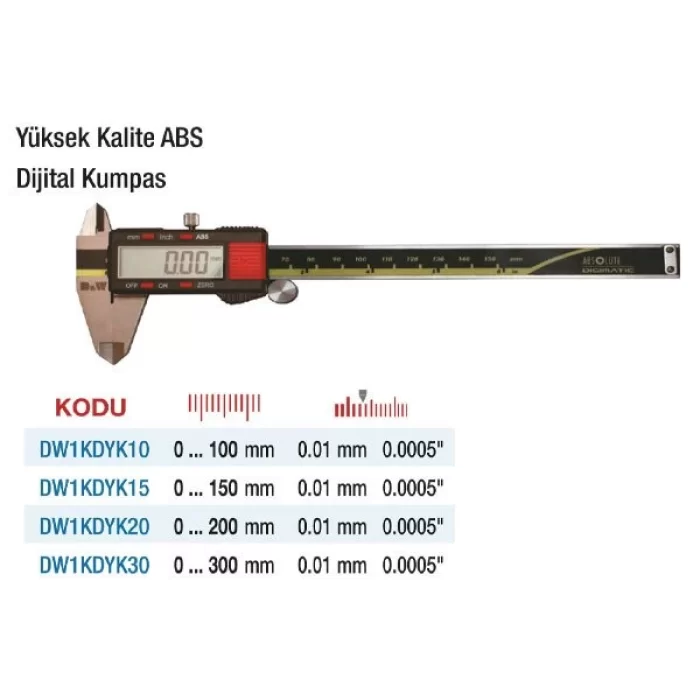 D&W 4 Butonlu Lcd Abs Kasa Dijital Kumpas