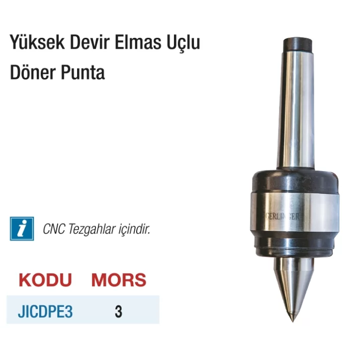 D&W CNC İçin Yüksek Devir Döner Elmas Uçlu Puntalar