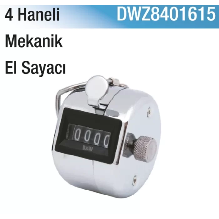 D&W El Tipi 4 Haneli Mekanik Sayaç Sıfırlayıcı