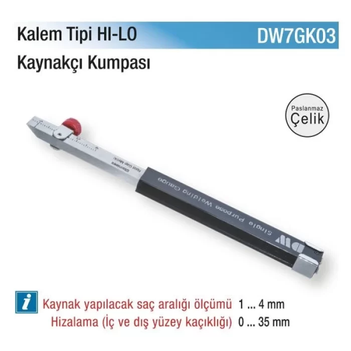 D&W Kalem Tipi Hi-Lo Kaynakçı Kumpasi