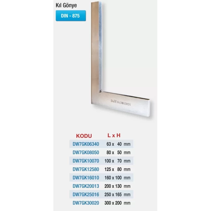 D&W Kıl Gönyeler Din 875 Standartı