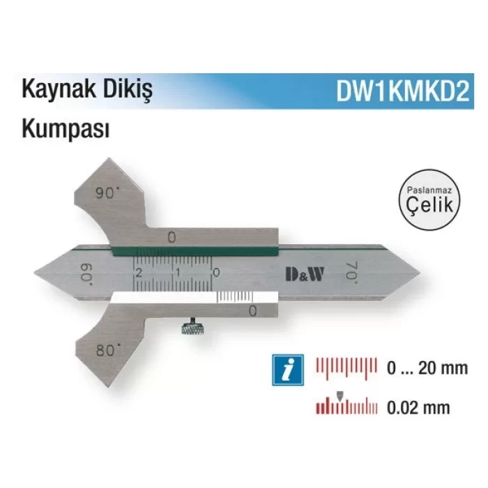 D&W Paslanmaz Kaynak Dikiş Kumpası 0-20 mm