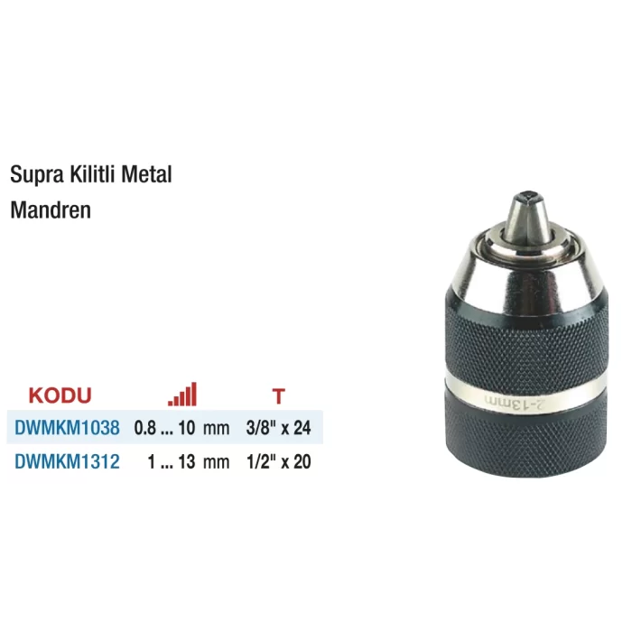 D&W Supra Kilitli Metal Mandrenler