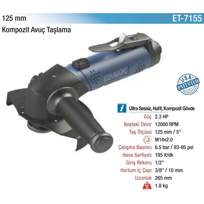 125 mm. 2.3 Kompozit Avuç Taşlama