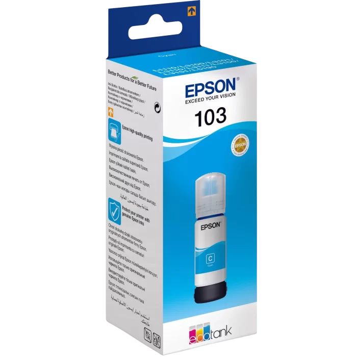 Epson Yazıcı Mürekkebi Kartuşu Cyan/Mavi Renk 65 ml