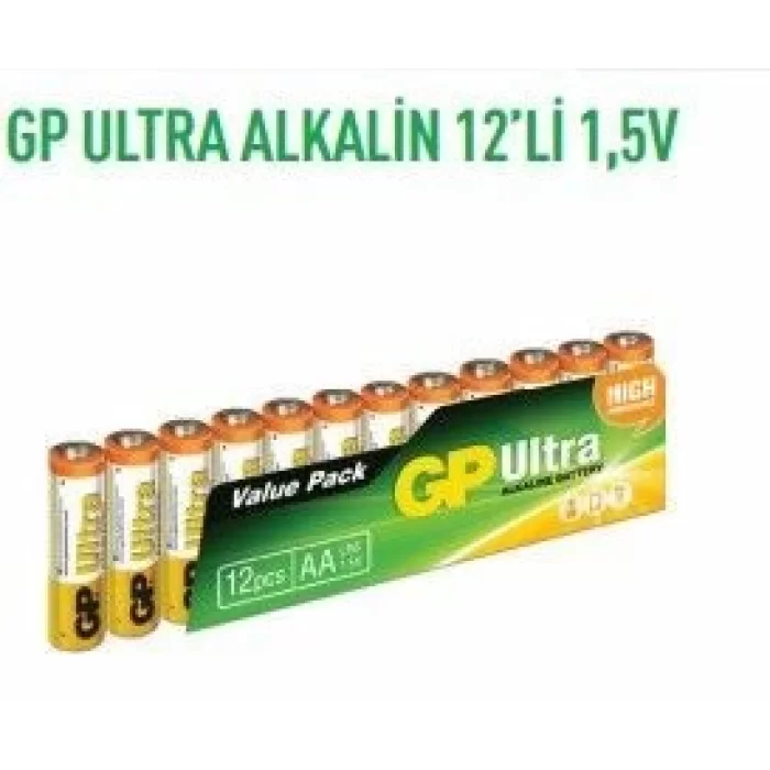 GP15AU-S12  ULTRA ALKALİN 12Lİ 1,5V KALEM PİL