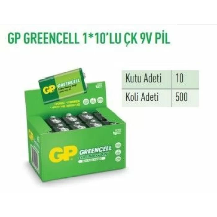 GP1604G-BU1  GREENCELL 1*10 LU ÇK 9V PİL