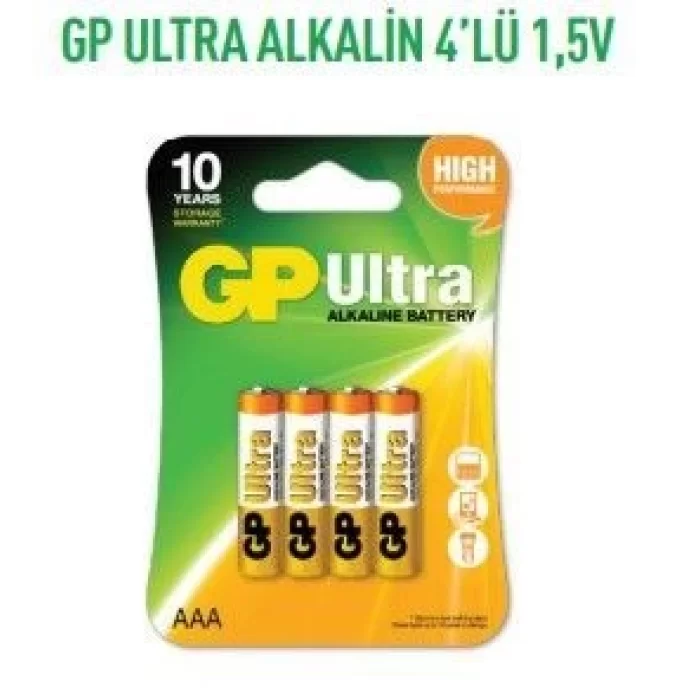 GP24AU-2U4  ULTRA ALKALİN 4LÜ 1,5V İNCE PİL